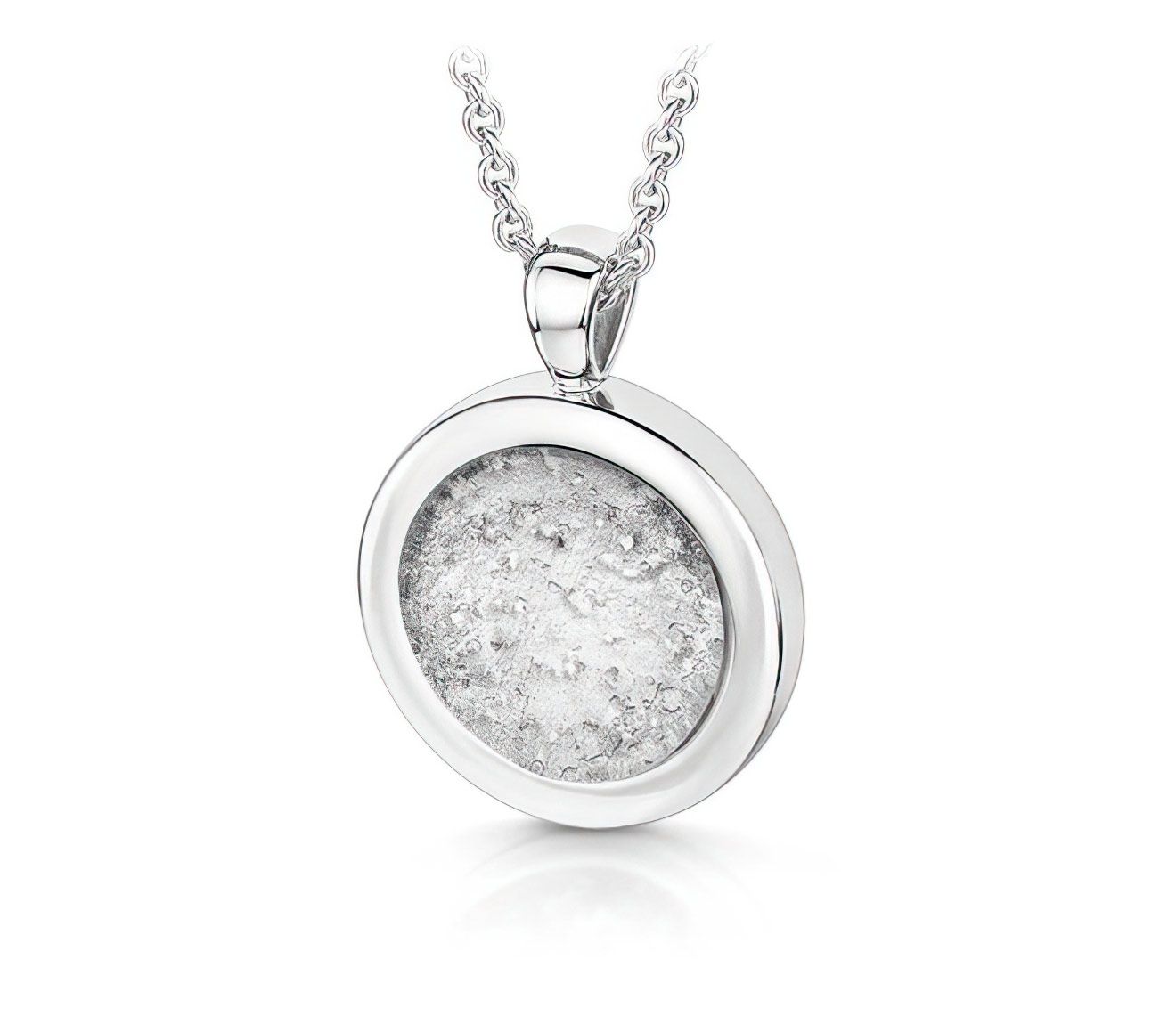 Clear & Silver Classic Round Pendant