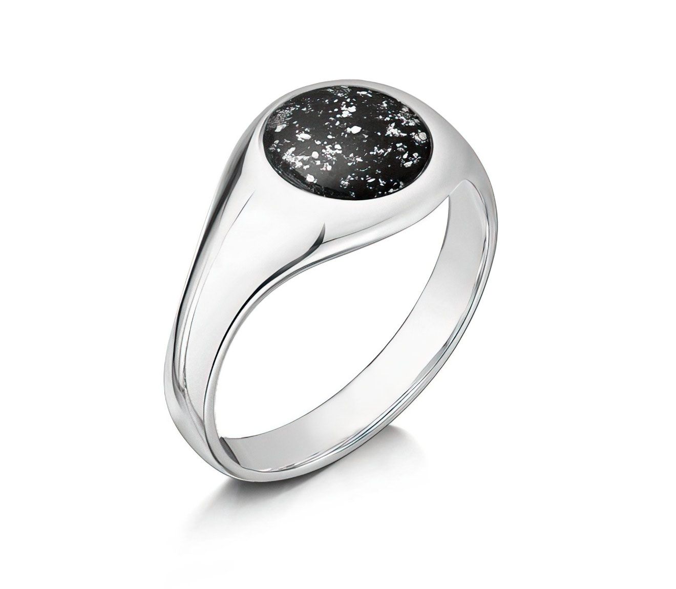 Black & Silver Classic Signet Ring