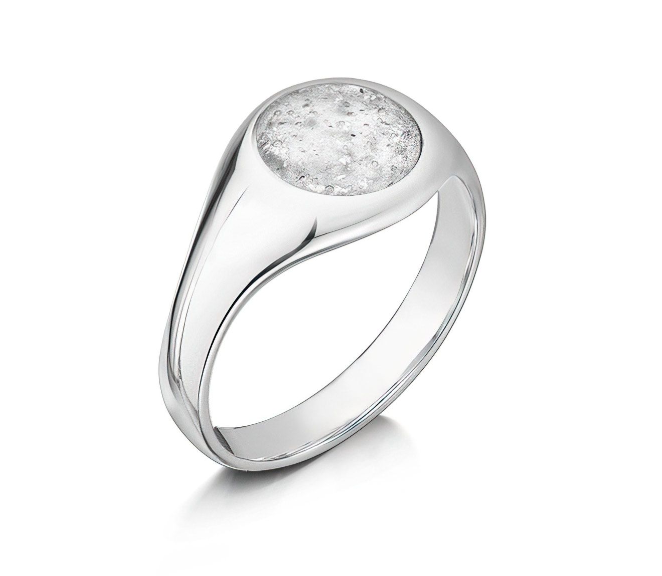Clear & Silver Classic Signet Ring