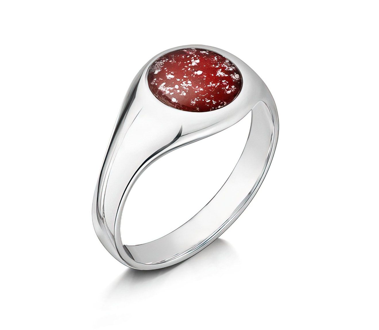 Ruby & Silver Classic Signet Ring