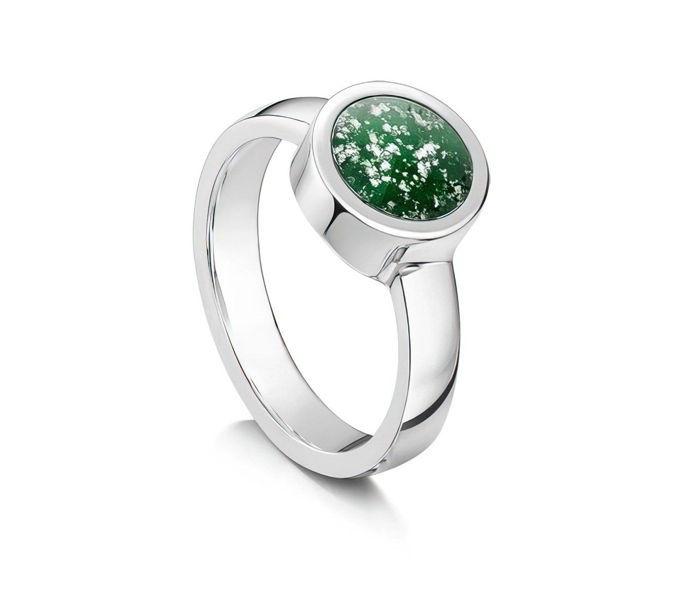 Green & Silver Classic Tribute Ring