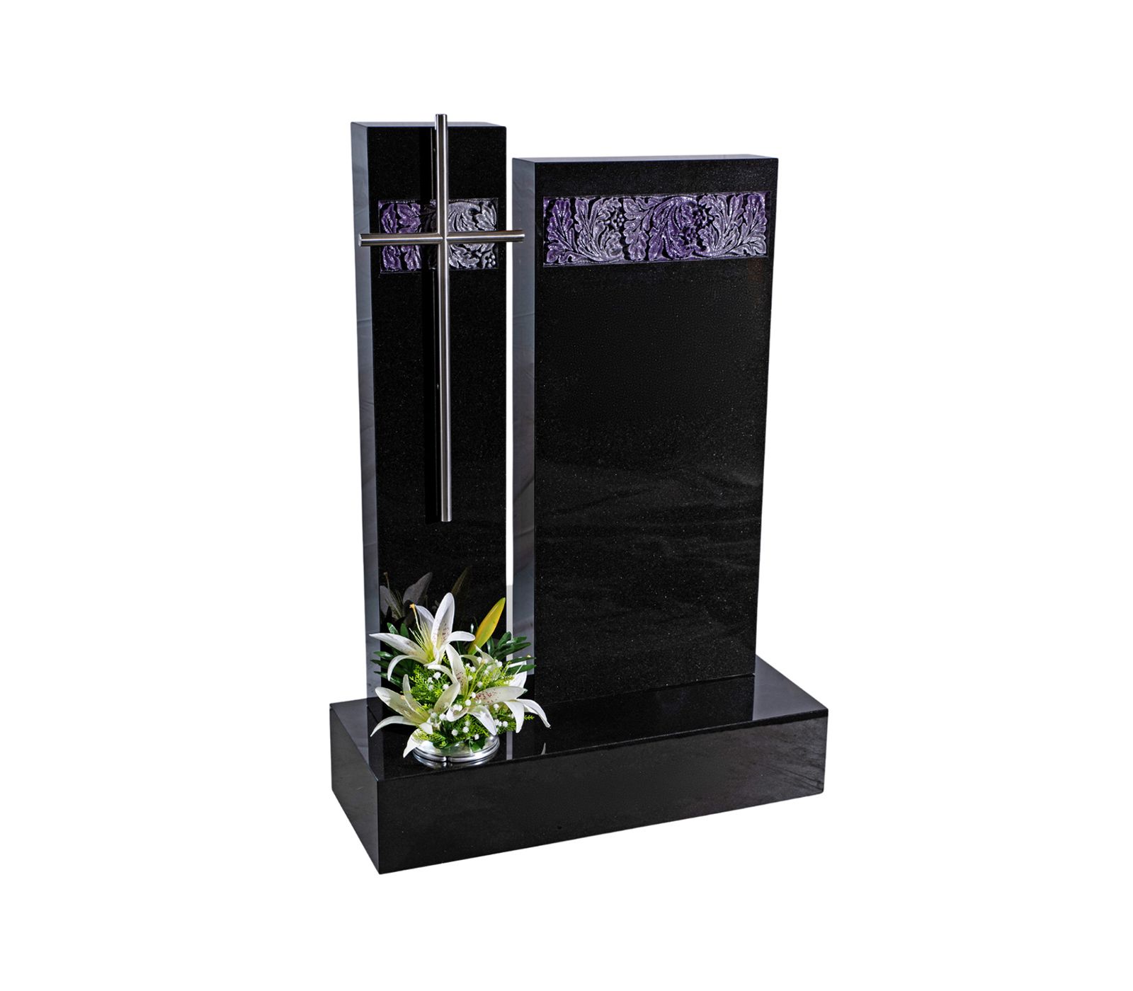 Wiseman Black Granite Memorial Headstone