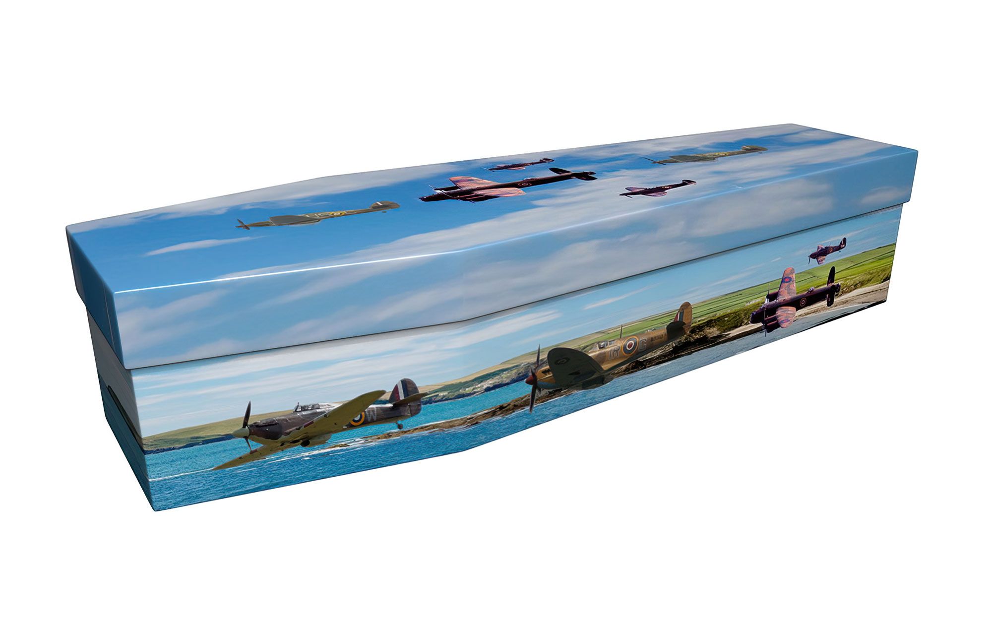 British War Planes Cardboard Coffin