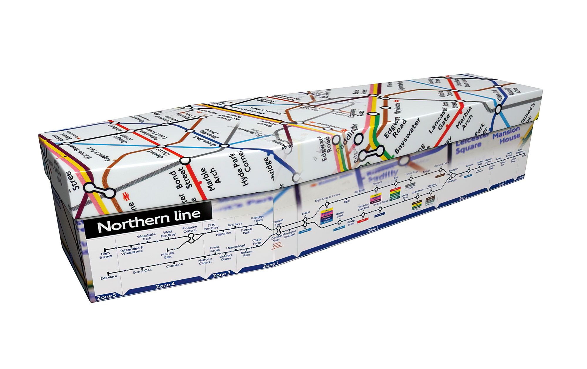 London Underground Cardboard Coffin