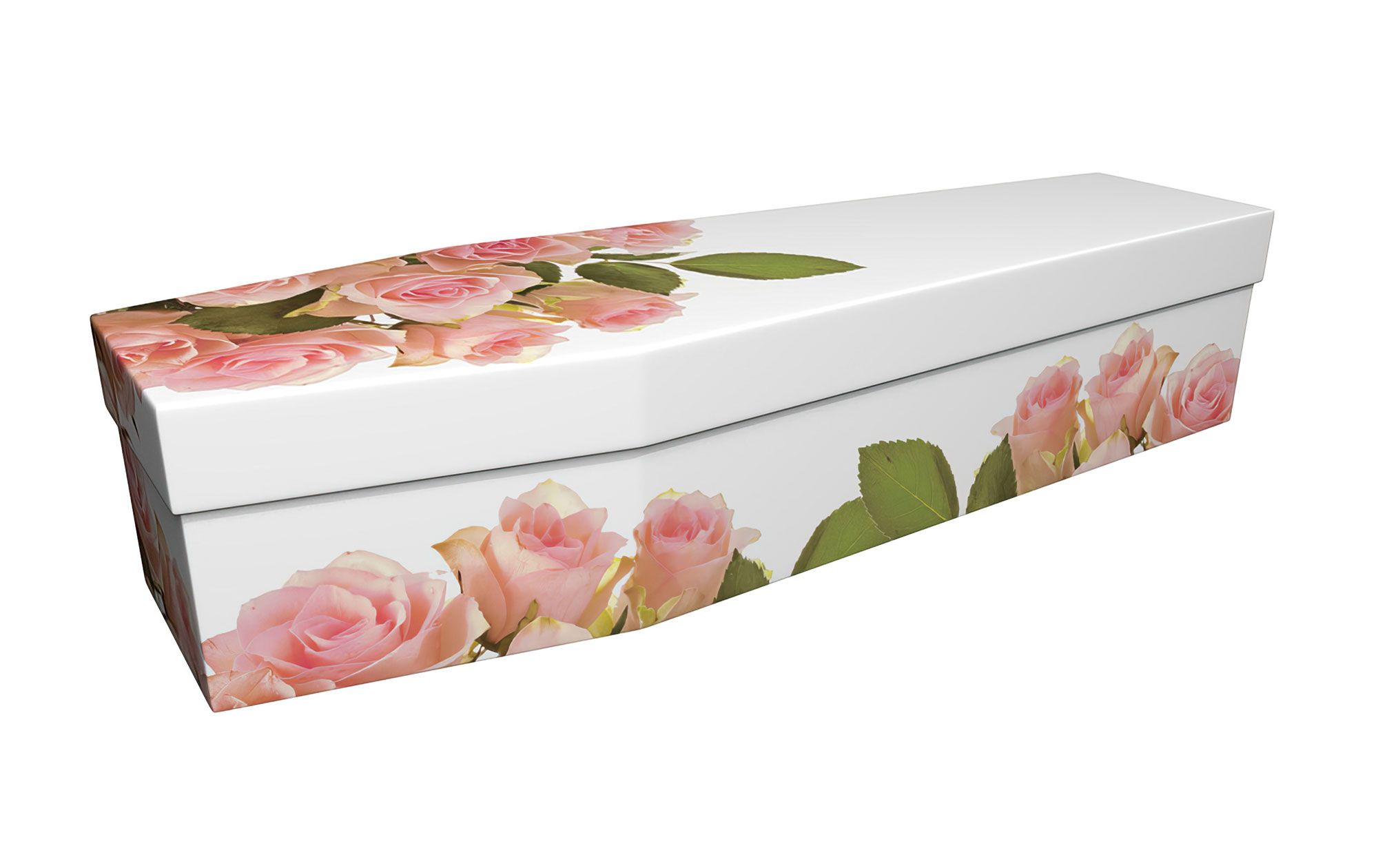 Pink Rose Cardboard Coffin