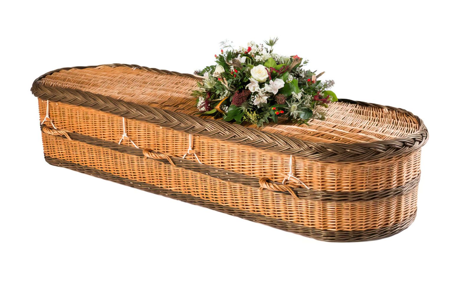 Willow Round Brown Coffin