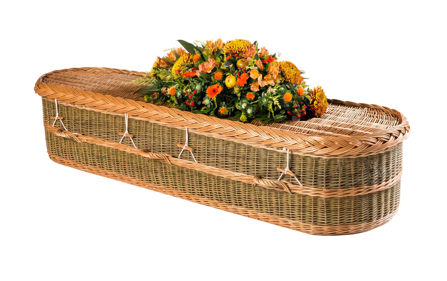 Willow Round Green Coffin