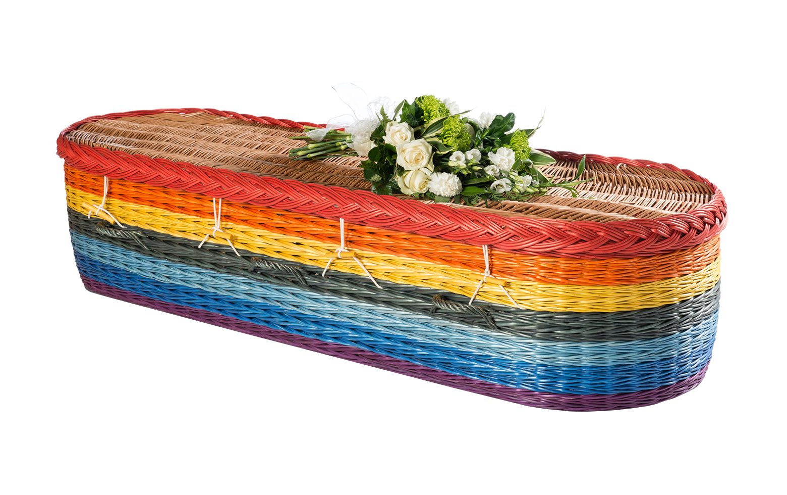 Willow Rainbow Round Coffin