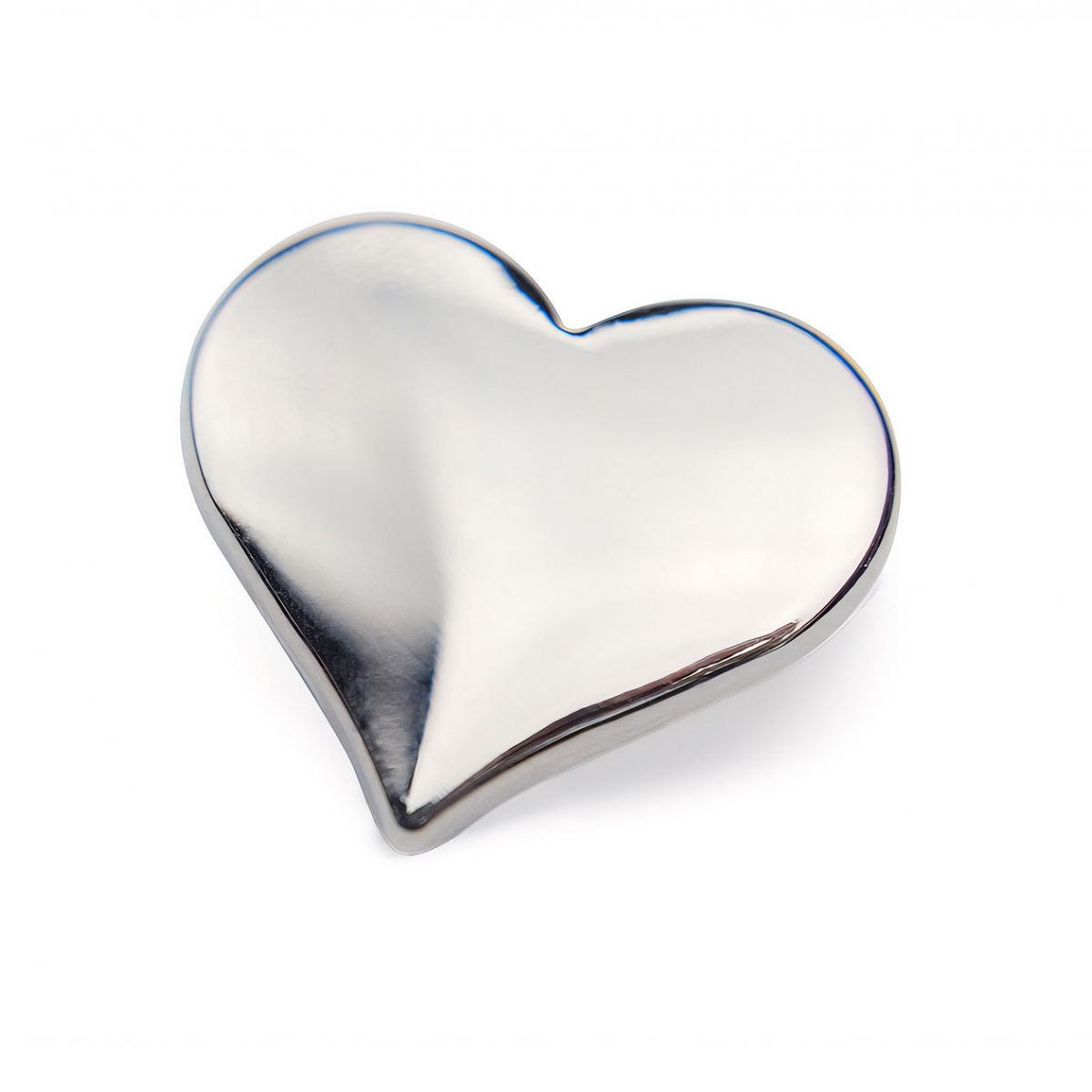 Silver Heart Memorial Pin Badge