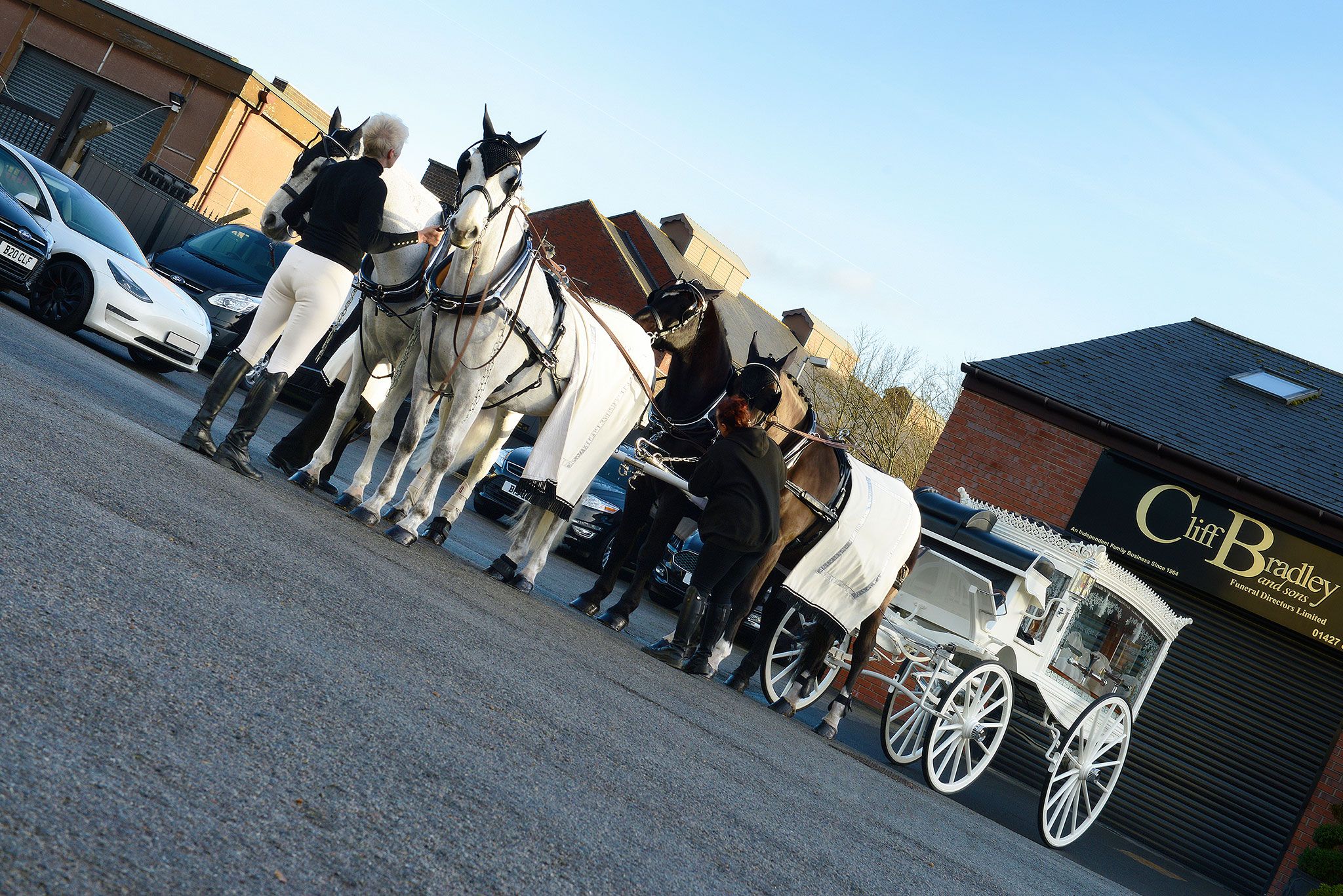 Preparations for a Horse Drawn Funeral in Gainsborough
