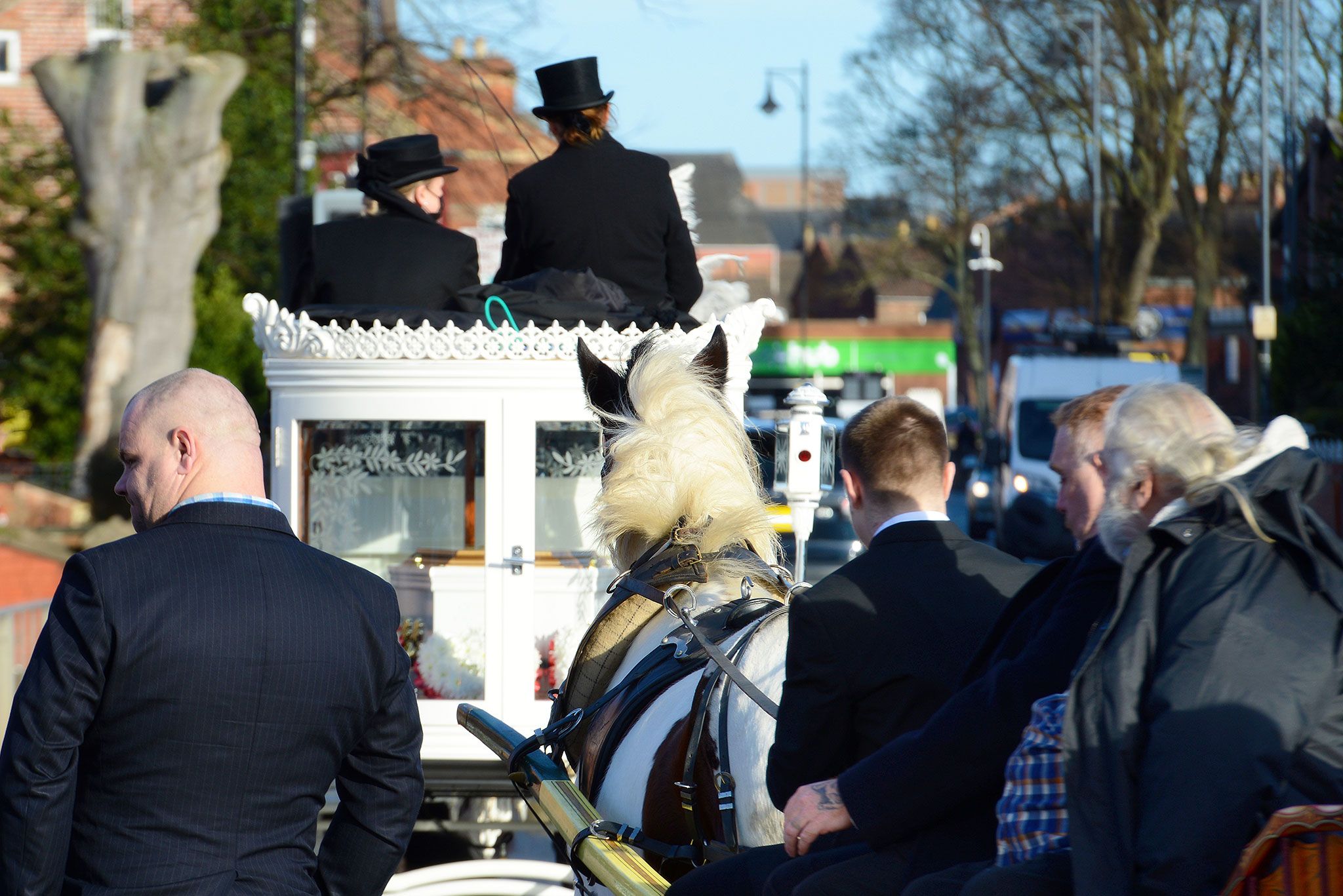 Horse Drawn Funeral Procession in Gainsborough