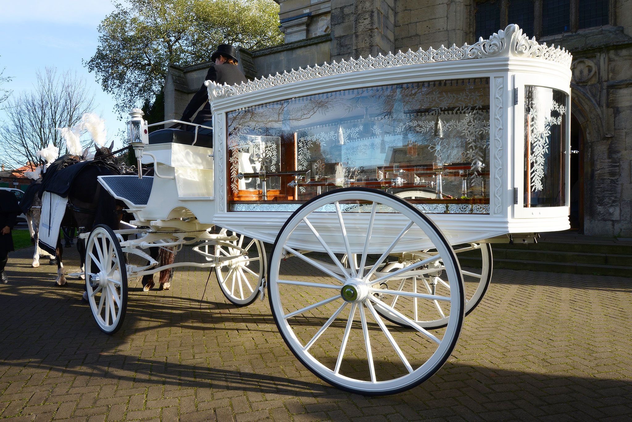 Horse Drawn Funeral Outside Gainsborough Parish Church