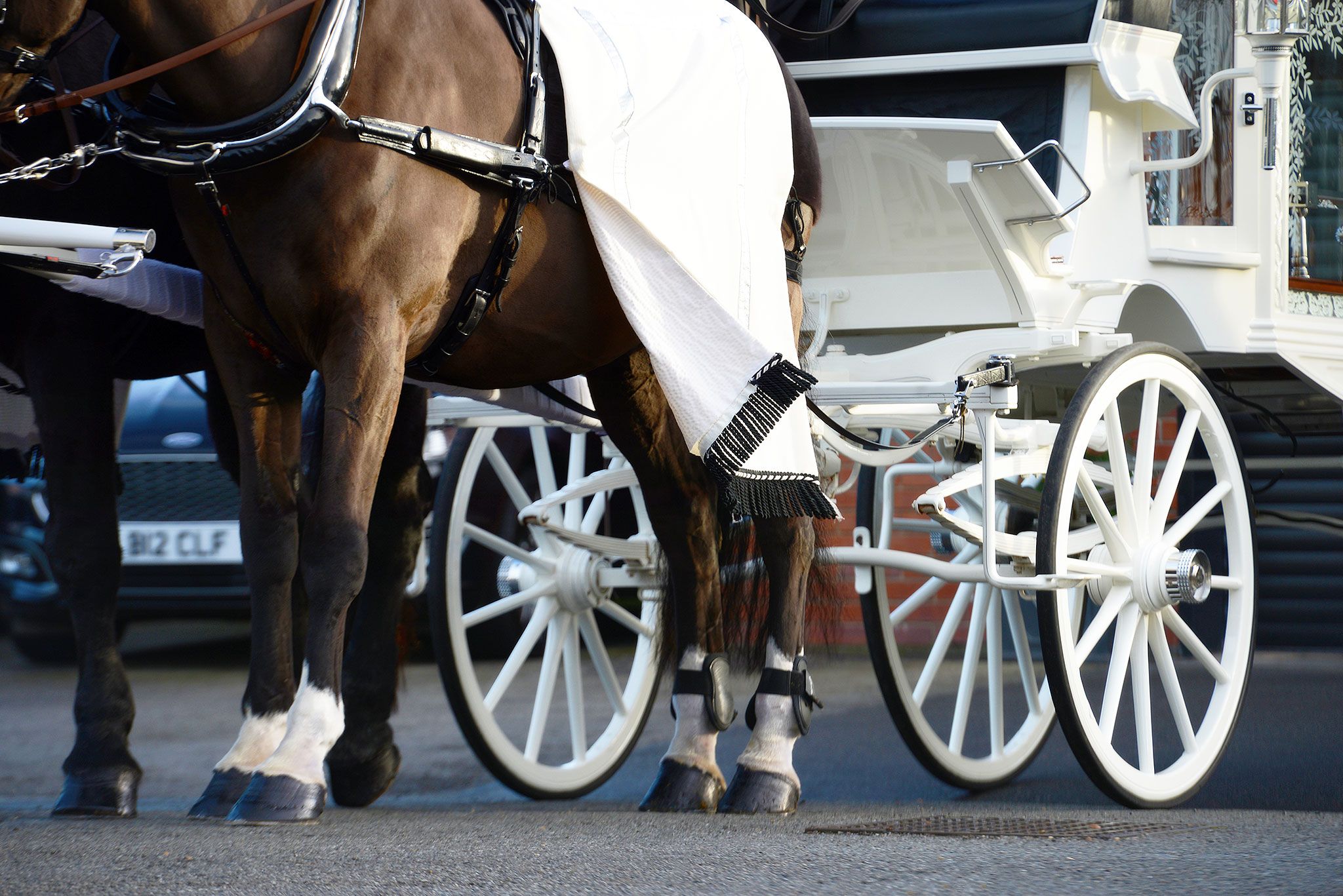 Horse Drawn Funeral Carriage Outside Our Gainsborough Funeral Home