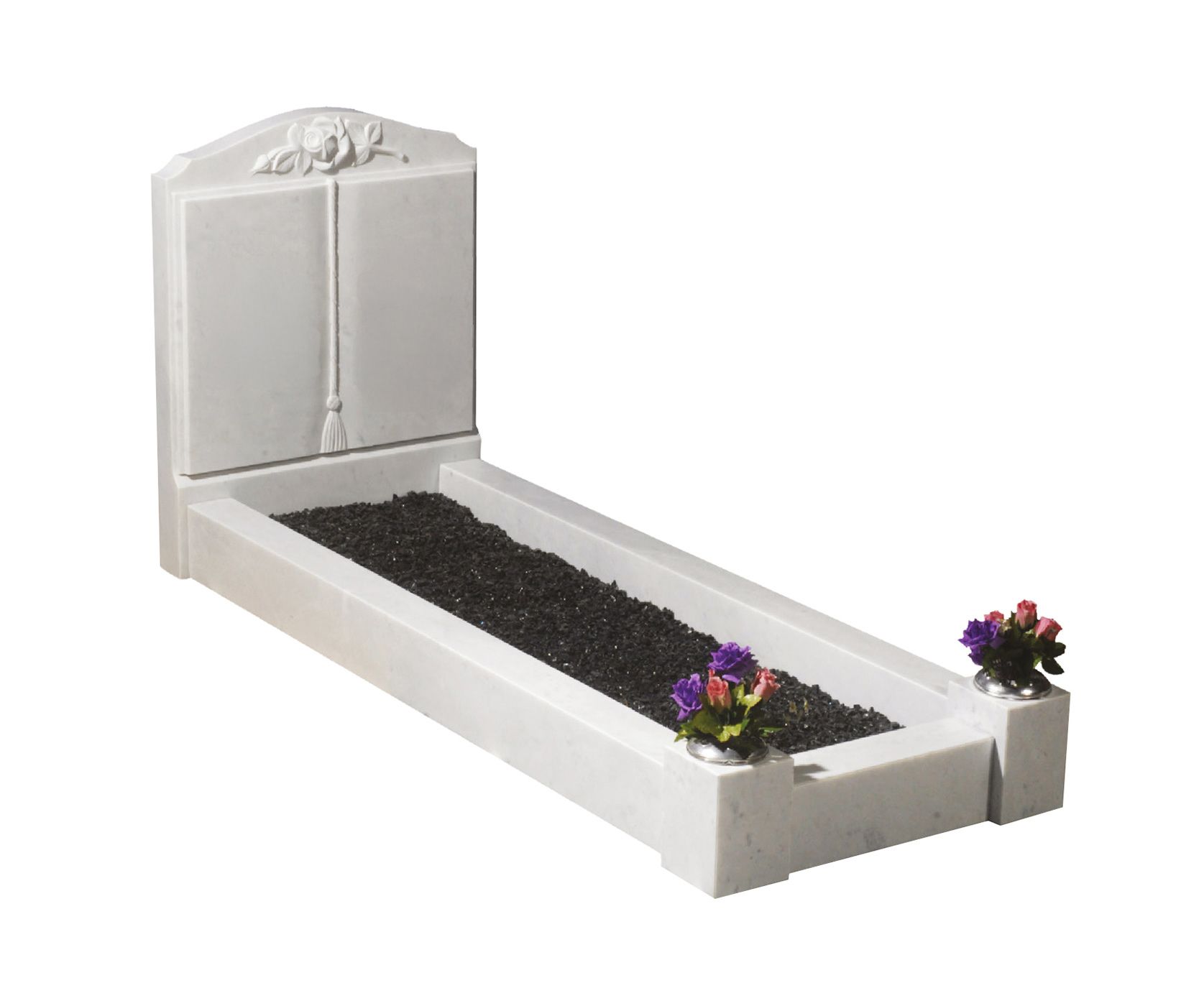 Button White Marble Kerbset Memorial