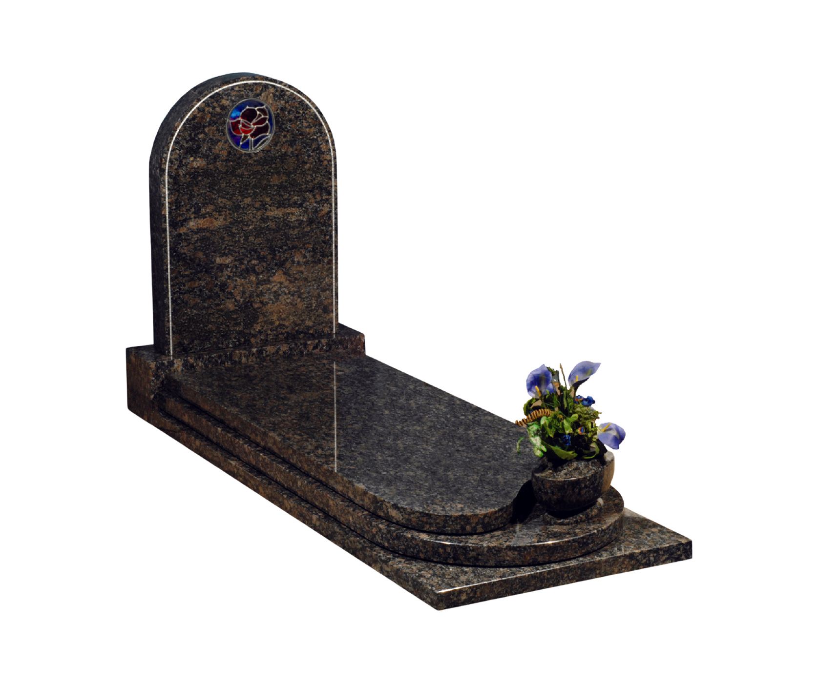 Peers Ruby Red Granite Kerbset Memorial