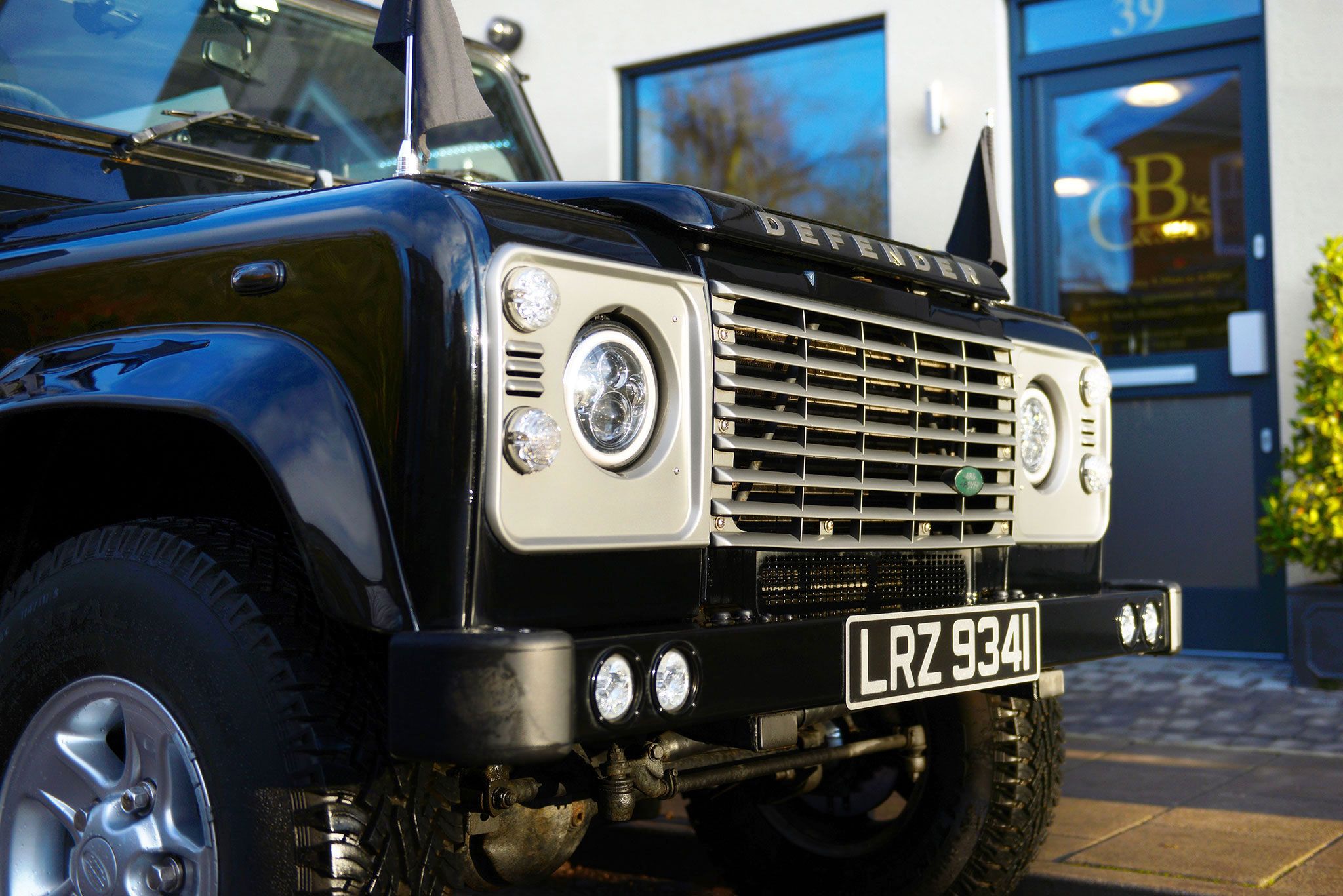 Land Rover Defender Funeral Hearse at Our Saxilby Home