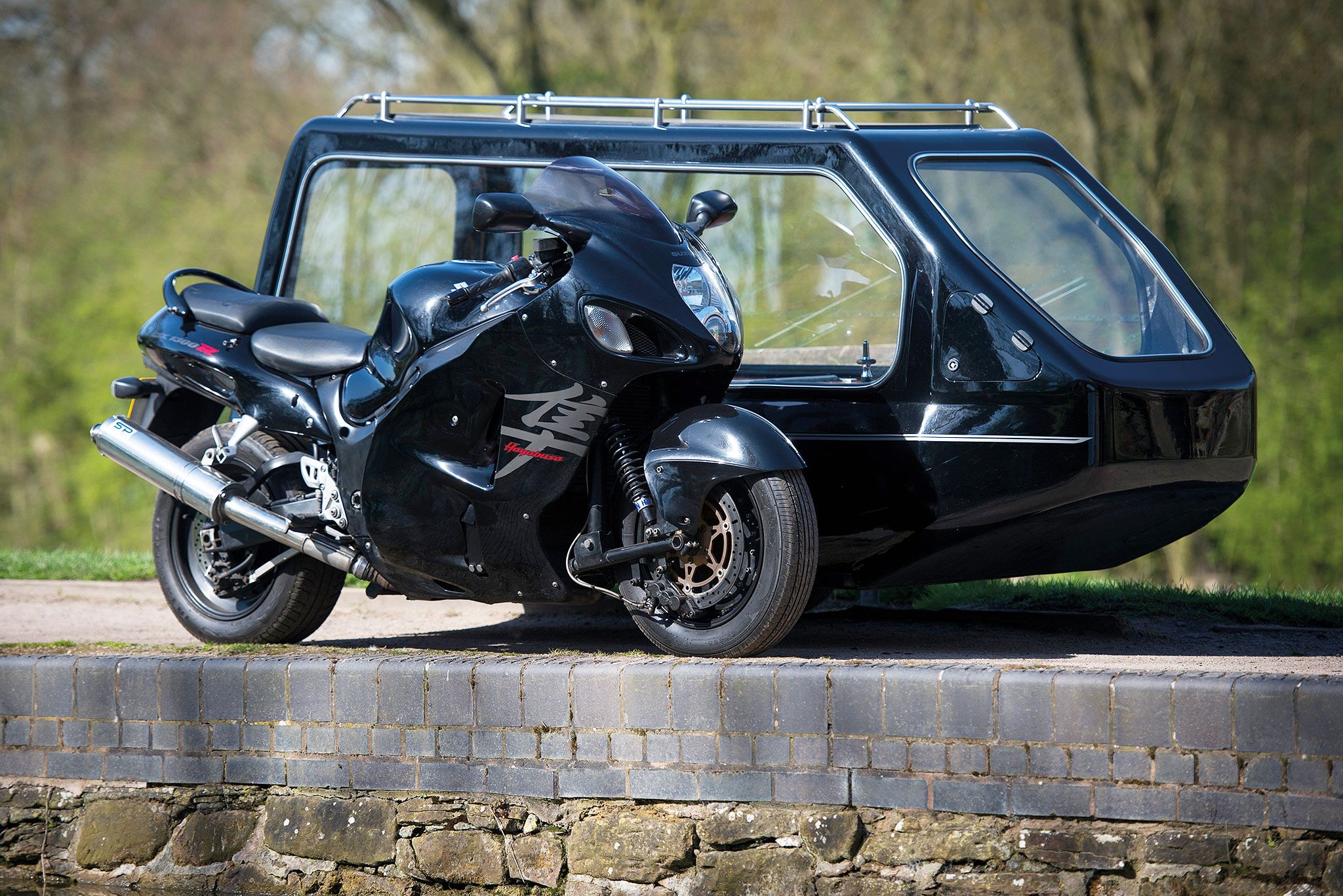 Suzuki Hayabusa with Hearse Sidecar for a Funeral