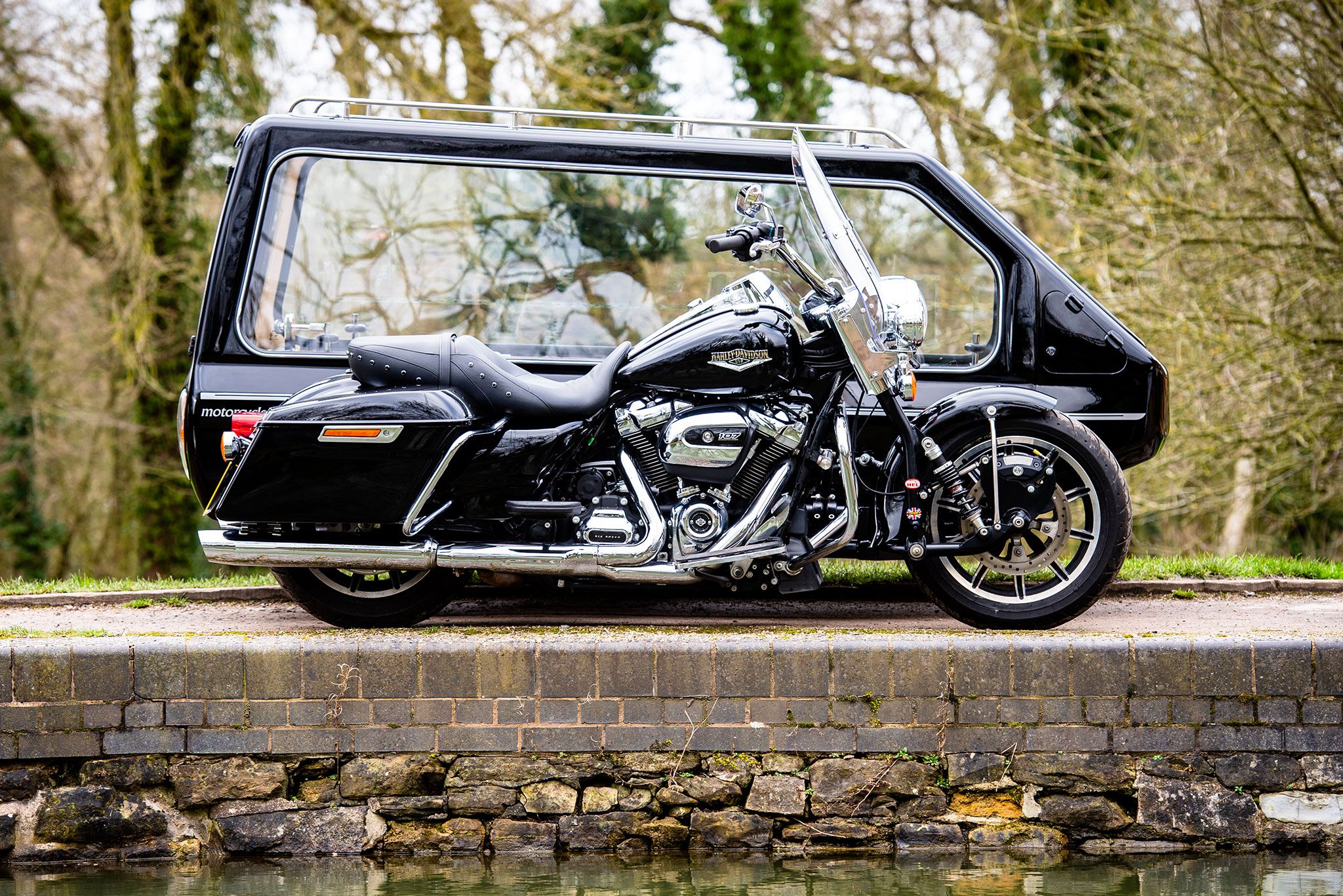Harley Davidson Road King with Sidecar for Funeral