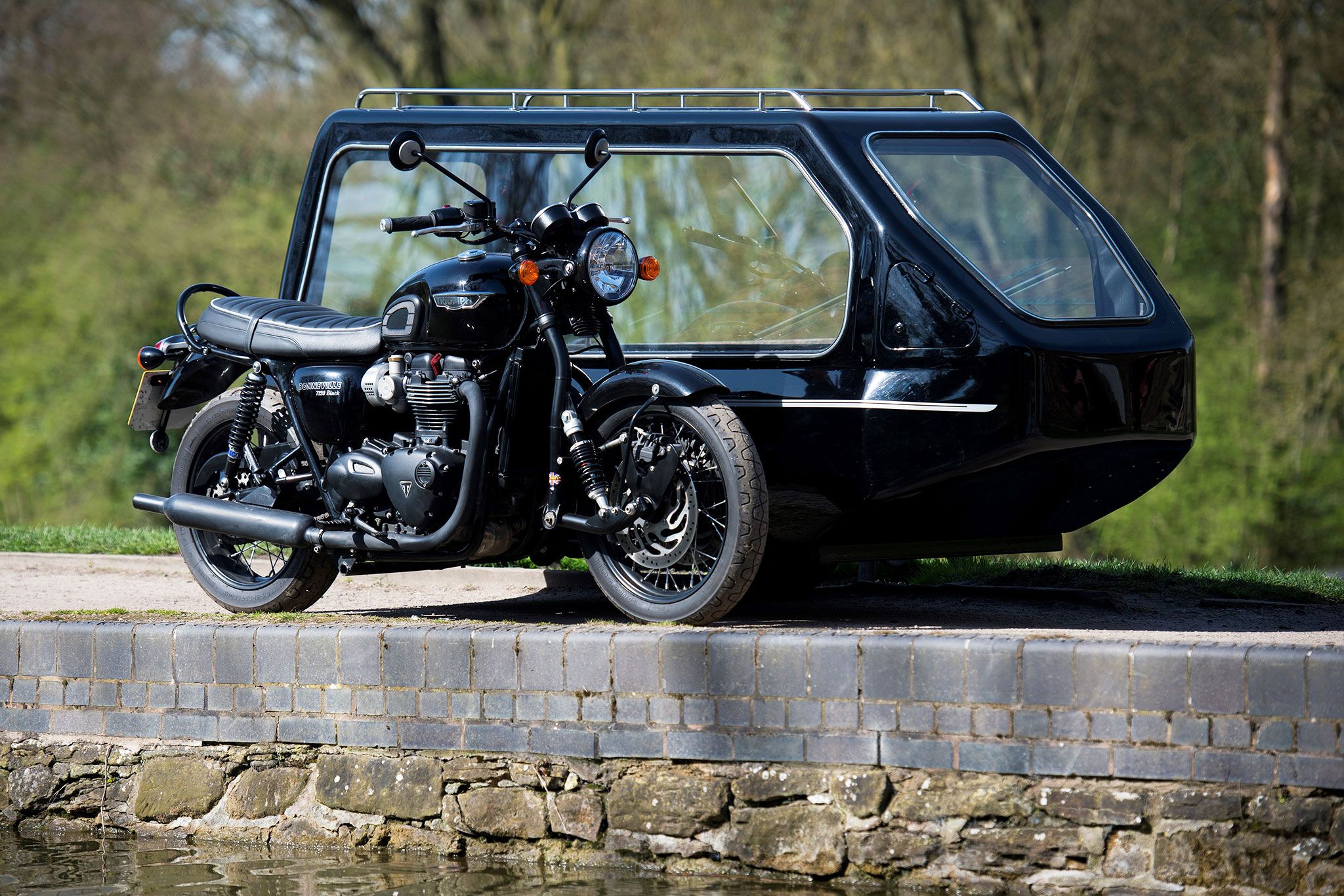 Triumph Bonneville with Sidecar for Funeral