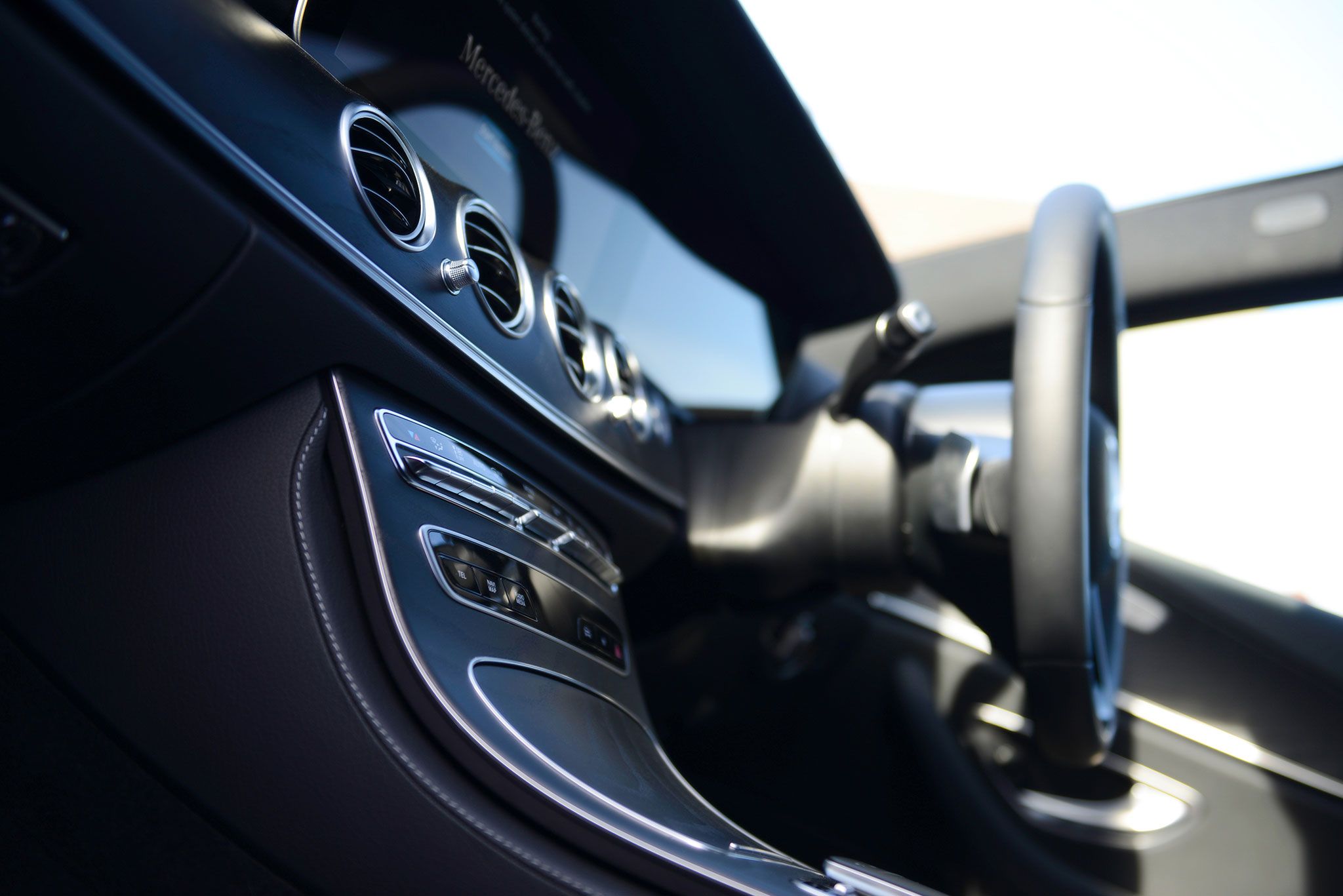 Interior of One of Our Mercedes Limousines