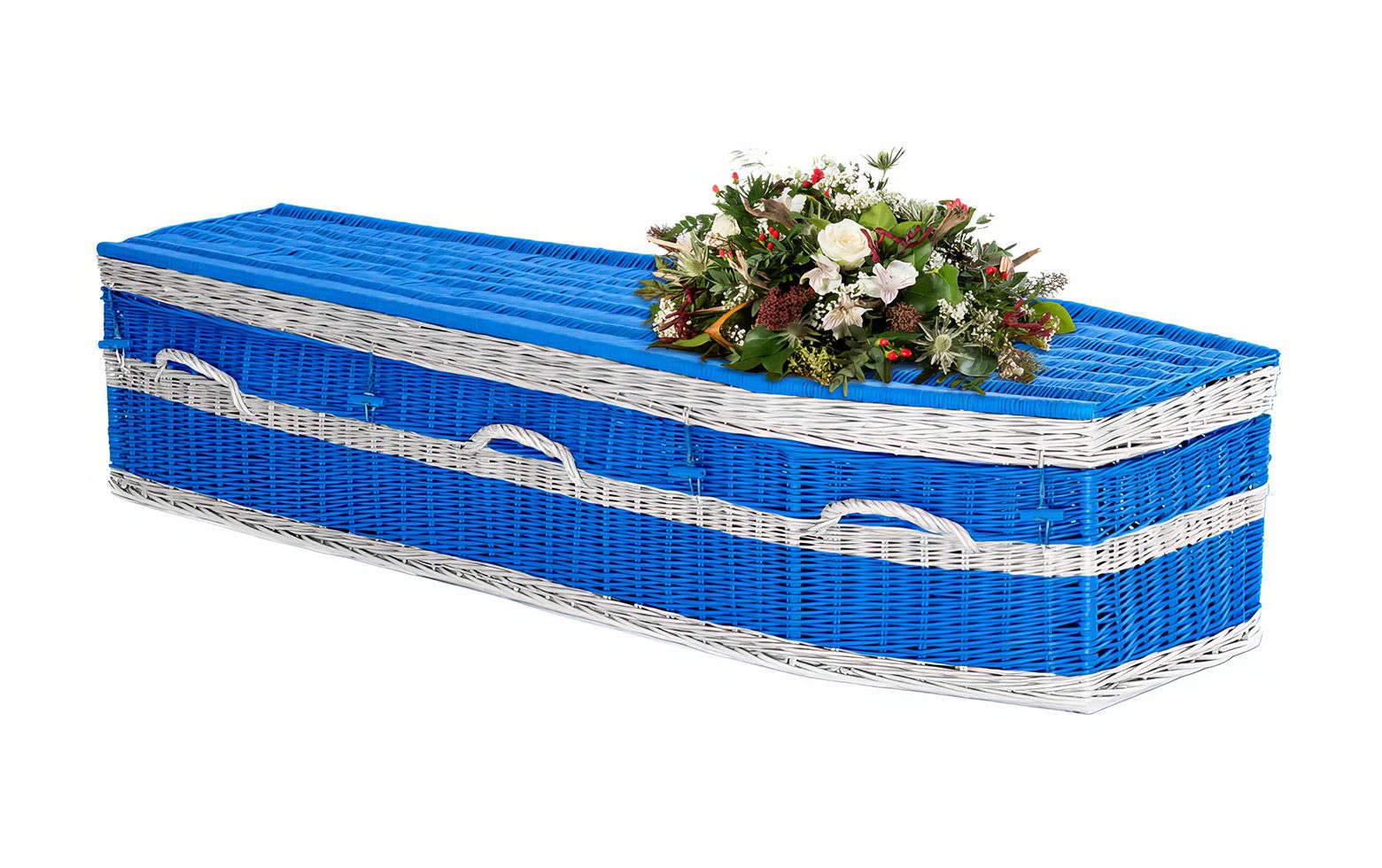 Painted Willow Traditional Coffin