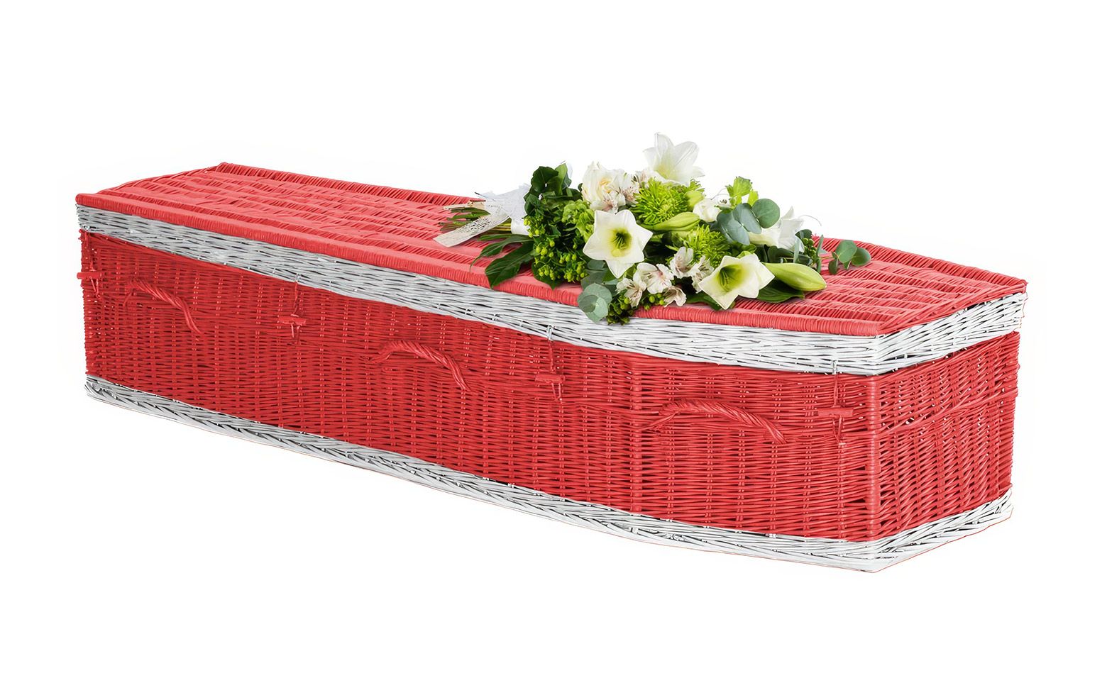 Painted Willow Traditional Coffin