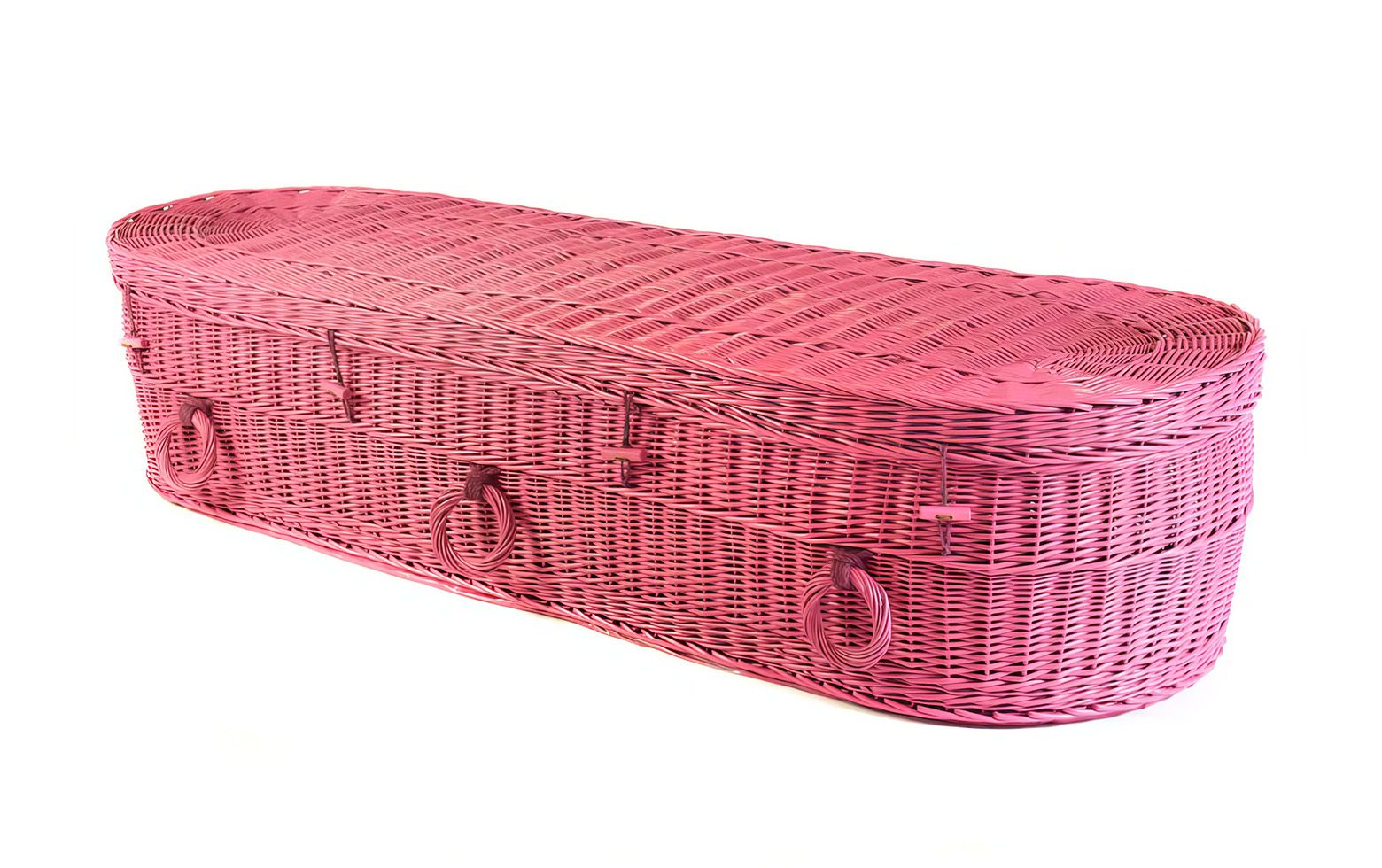 Painted Willow Round Coffin
