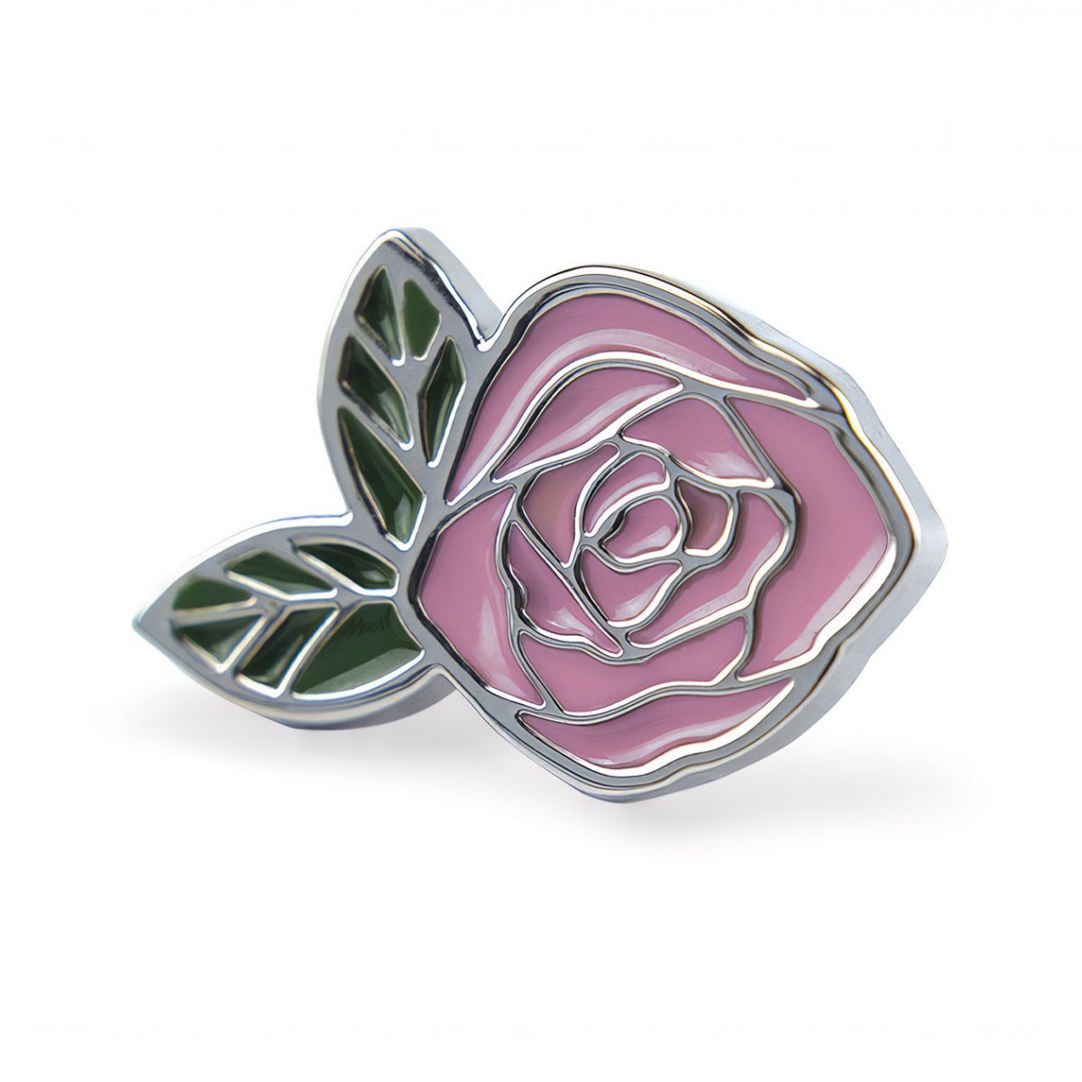 Pink Rose Memorial Pin Badge