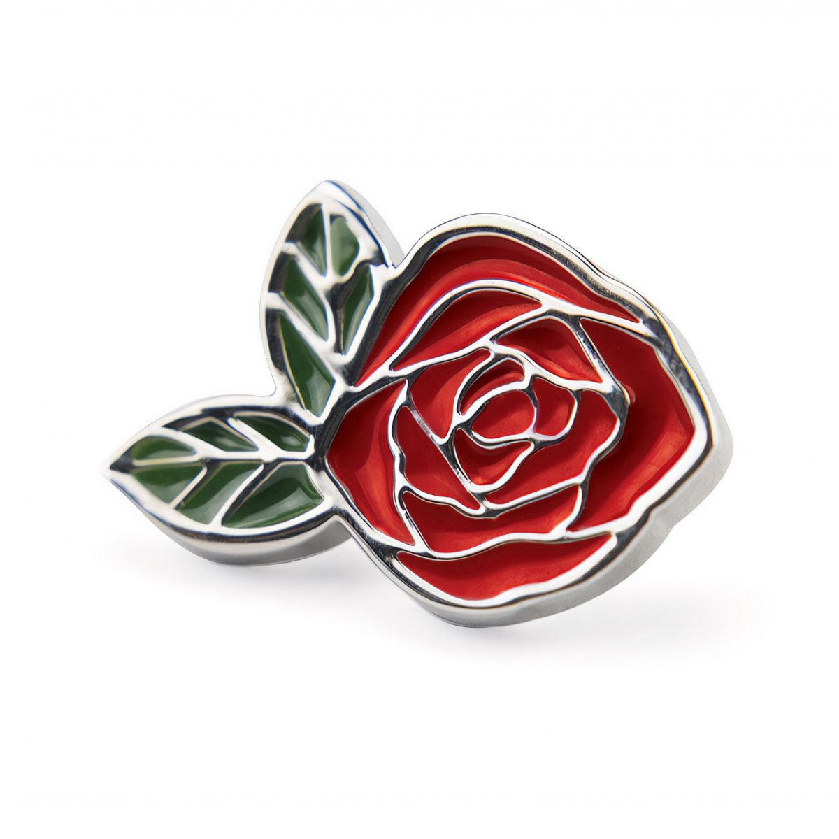 Red Rose Memorial Pin Badge