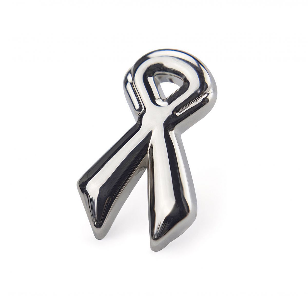 Silver Ribbon Memorial Pin Badge