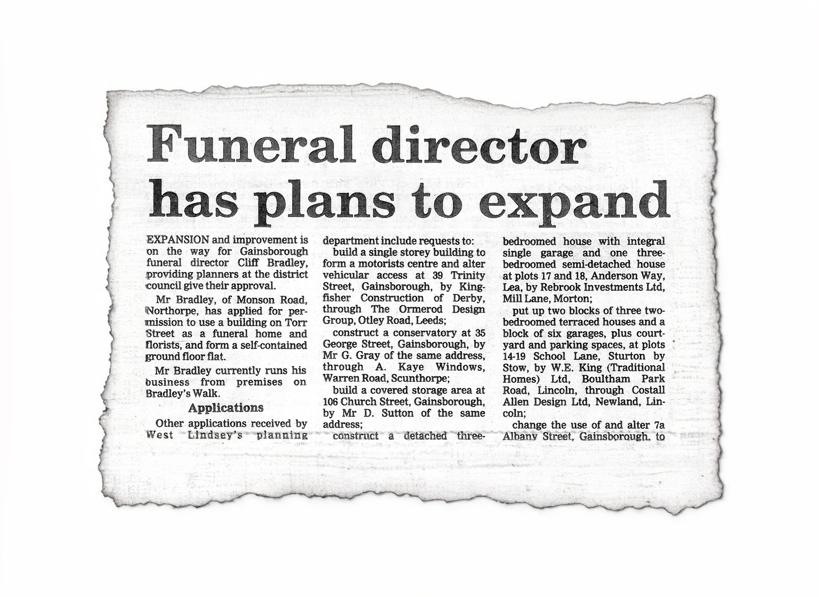 Cliff Bradley Press Cutting