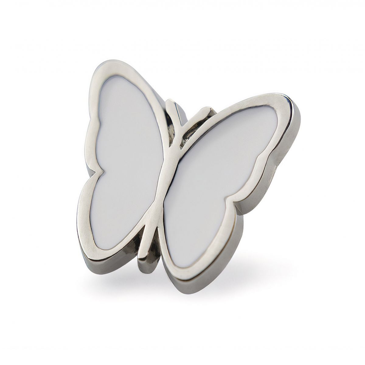 White Butterfly Memorial Pin Badge