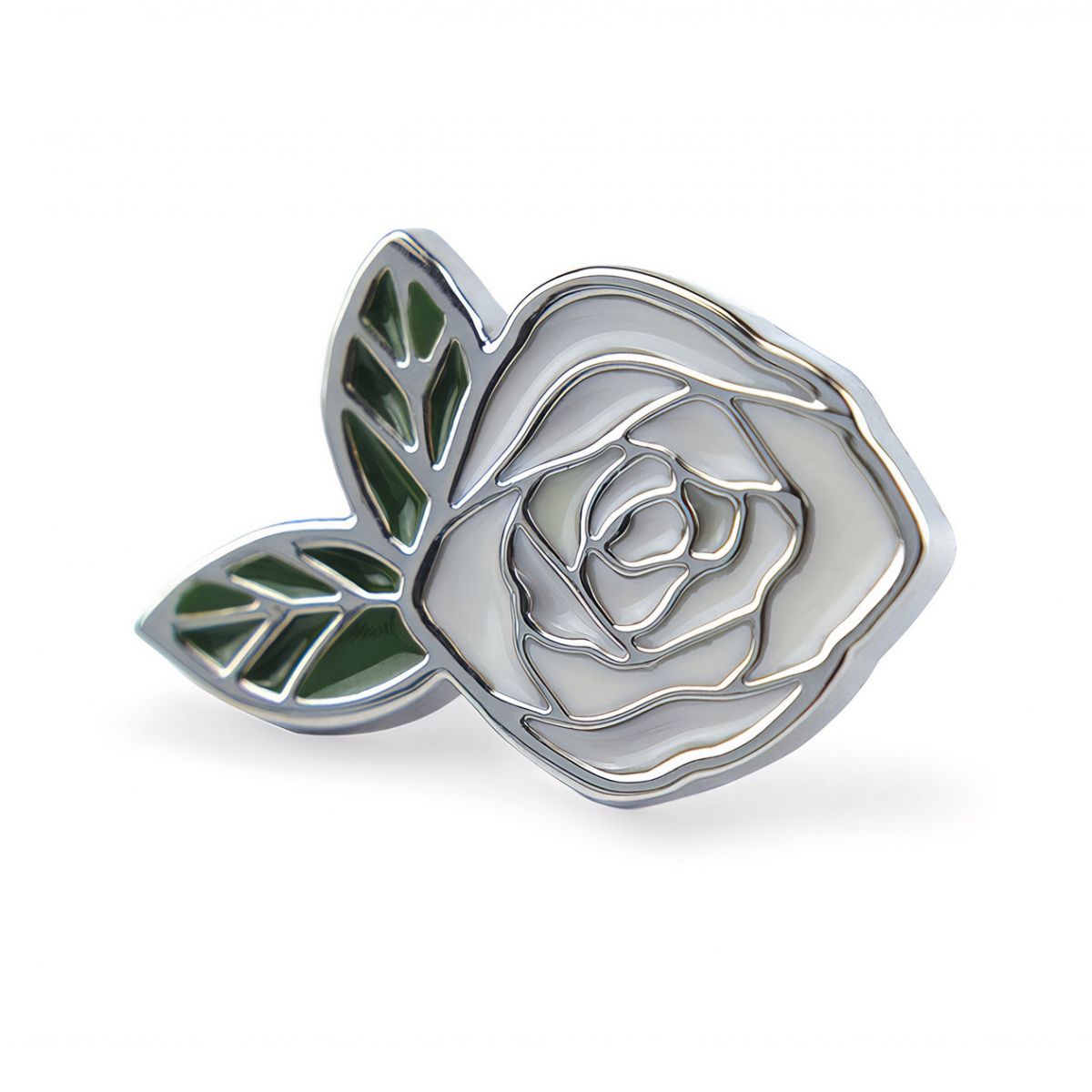 White Rose Memorial Pin Badge