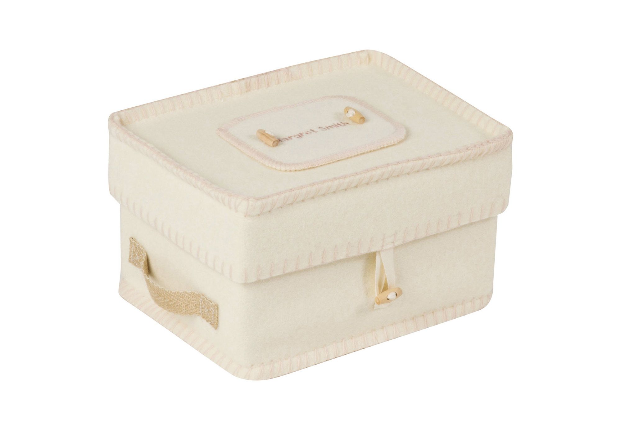 White Woolen Ashes Casket