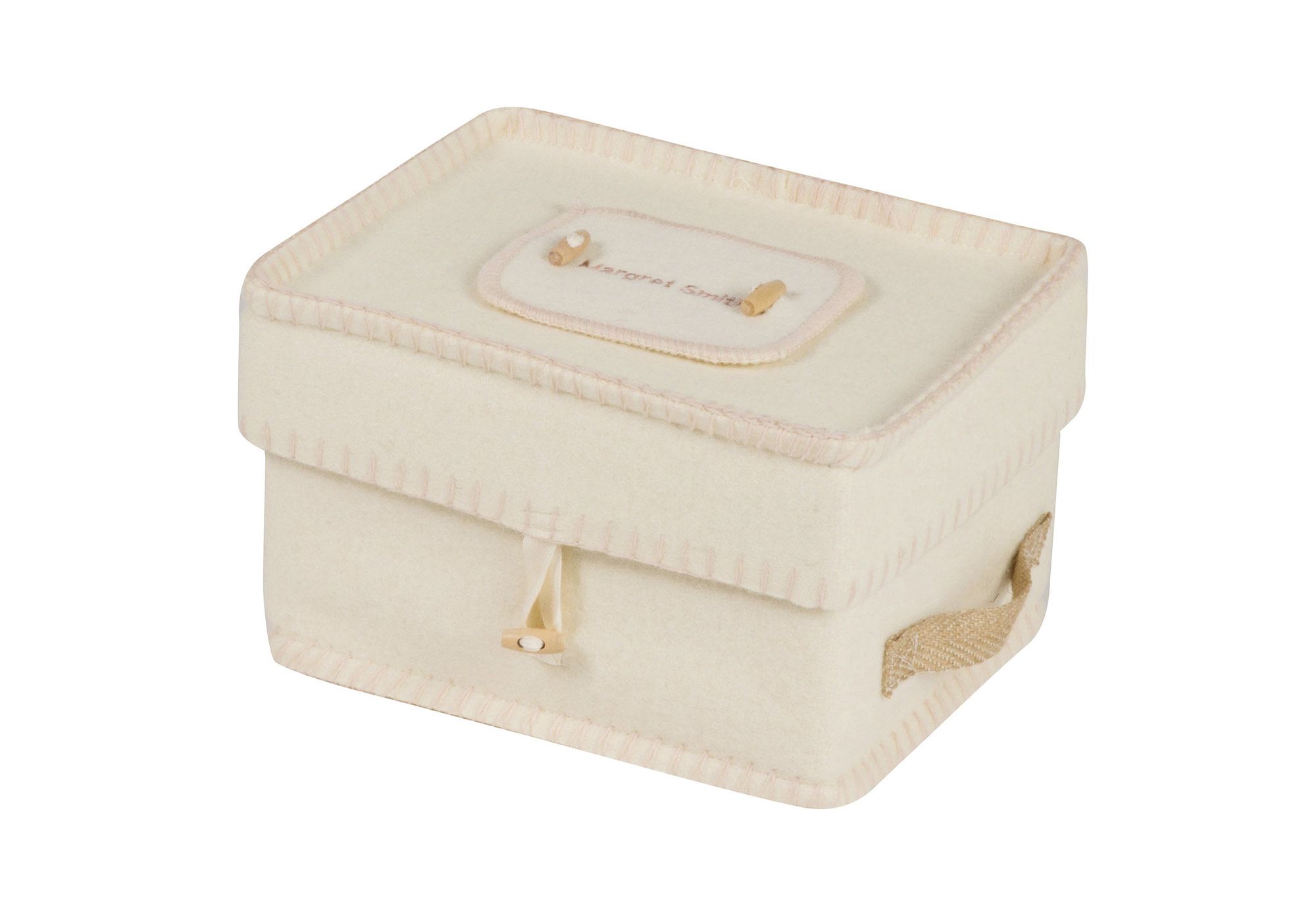 White Woolen Ashes Casket
